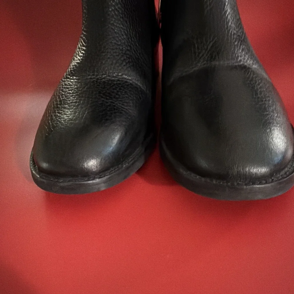 Tory Burch Julian Women's Black Leather Knee-High Riding Boots US 7.5 M Zip
